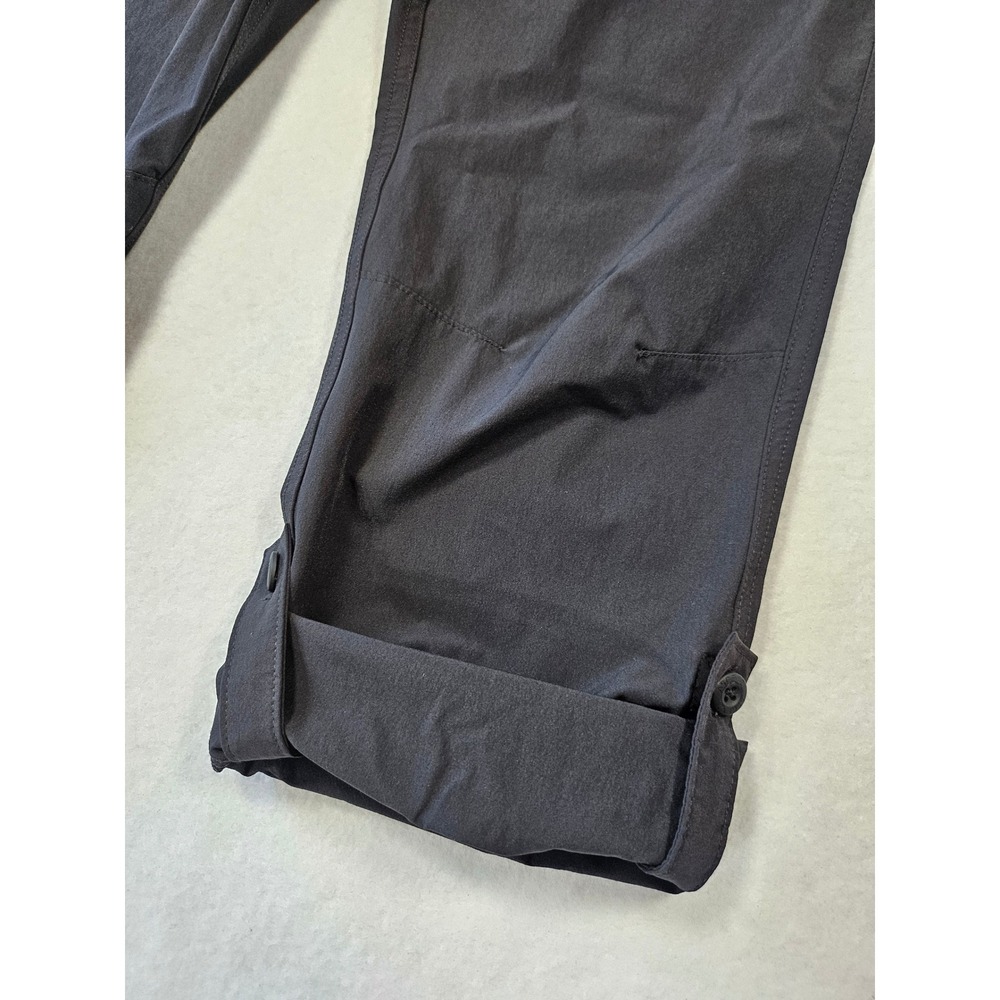 Ascend Tech Roll Up Hiking Pants Womens 2 Black Straight Leg Lightweight Outdoor - Picture 6 of 16